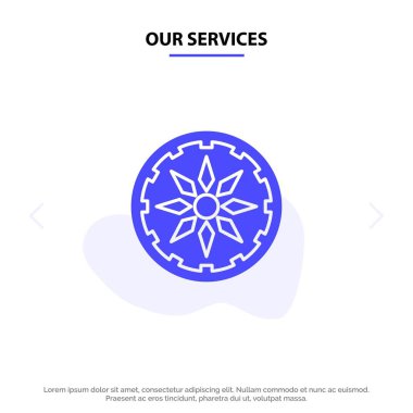 Bizim Hizmetler Circle, Ülke, Hindistan Katı Glyph Simge Web kartı Te