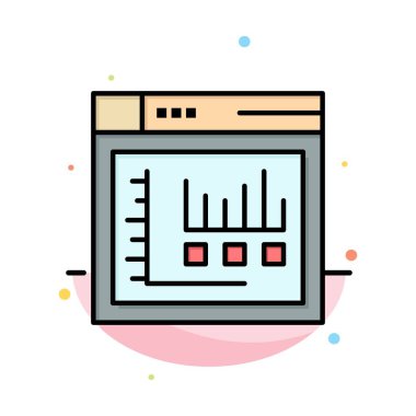 Tarayıcı, Internet, Web, Statik Soyut Düz Renk Simgesi Şablonu