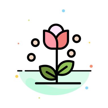 Flora, çiçek, çiçek, Doğa, bahar soyut düz renk simgesi T