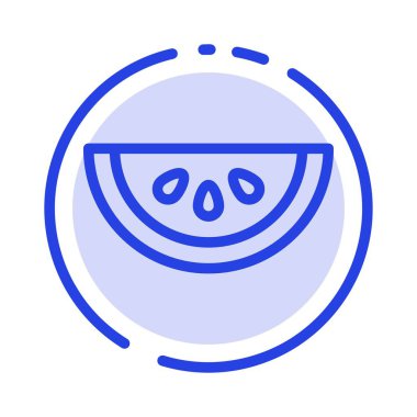 Web mavi noktalı çizgi çizgisi simgesi