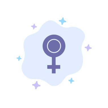 Soyut Bulut Arka Planda Kadın, Sembol, Cinsiyet Mavisi Simgesi