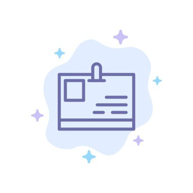 Kart, Kimlik Kartı, Kimlik, Soyut Bulut Backgr'de Mavi Simgeyi Geç