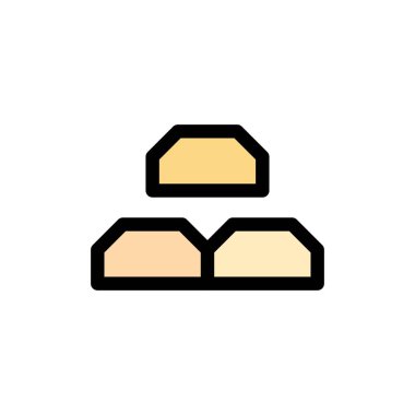 Barlar, Fon, Altın, Gelir, Faiz Düz Renk Simgesi. Vektör simgesi