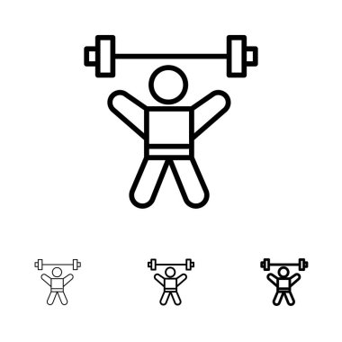 Atlet, Atletizm, Avatar, Fitness, Gym Bold ve ince siyah lin