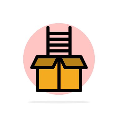 Kutu, Hediye, Başarı, Climb Abstract Circle Arka Plan Düz renk 