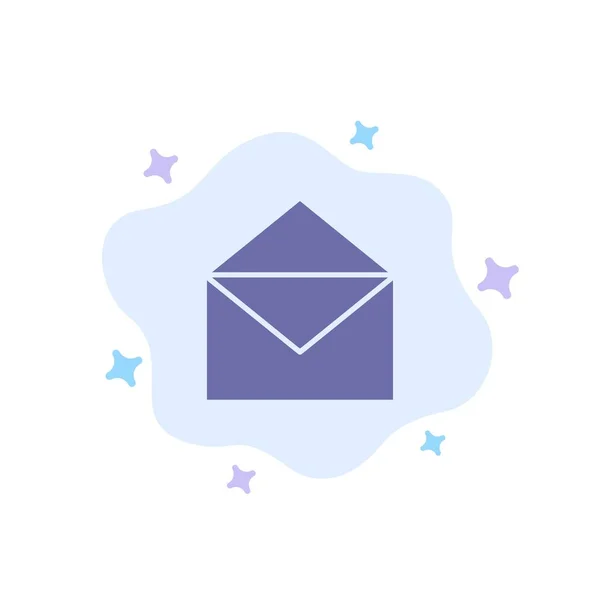 Email, Correio, Mensagem, Open Blue Icon on Abstract Cloud Backgroun —  Vetores de Stock