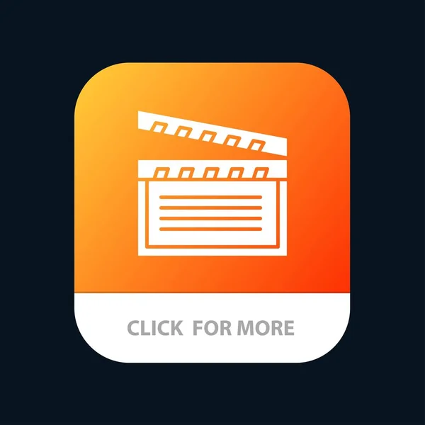 Amerikaanse, films, video, USA mobiele app-knop. Android en IOS — Stockvector