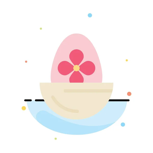 Βραστό, βραστό αυγό, Πάσχα, αυγό, φαγητό αφηρημένο επίπεδη χρώμα Icon T — Διανυσματικό Αρχείο