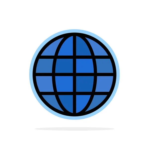 Monde, Globe, Carte, Internet Résumé Cercle Fond Plat colo — Image vectorielle