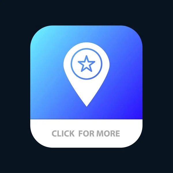 Star, Emplacement, Carte, Marqueur, Pin Mobile App Button. Android et — Image vectorielle