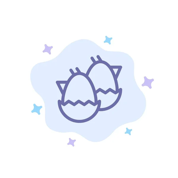 Ei, baby, Pasen, natuur blauw icoon op abstracte Cloud achtergrond — Stockvector