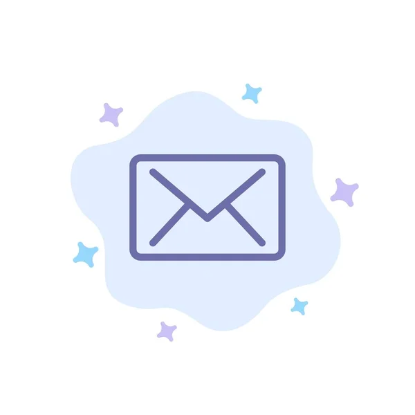 Email, Mail, Message Blue Icon en el fondo abstracto de la nube — Vector de stock