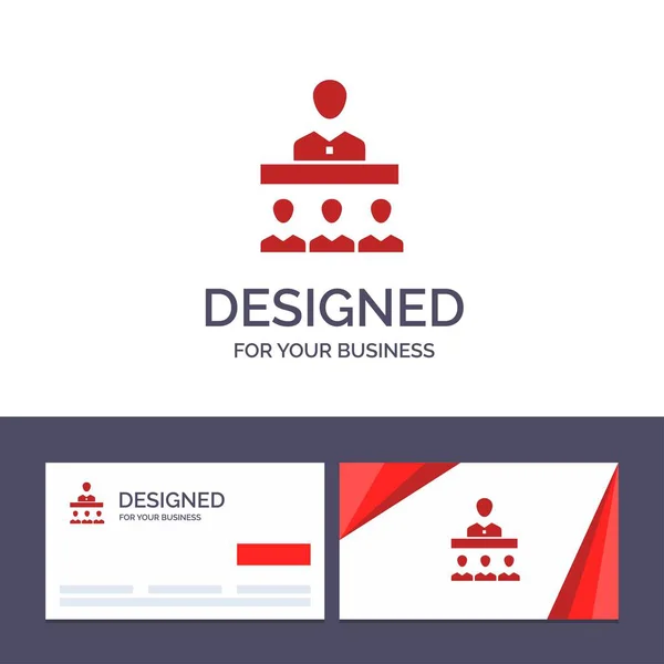 Creative Business Card and Logo template Meeting, Team, Teamwork — Stock Vector