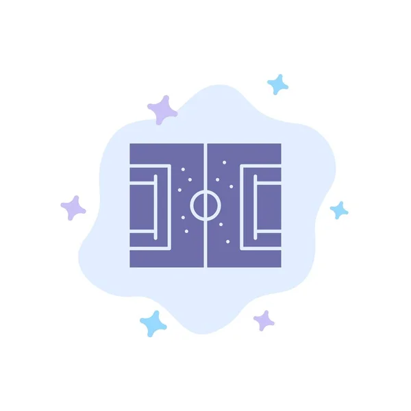 Veld, voetbal, spel, Pitch, voetbal blauw pictogram op abstracte Cloud — Stockvector