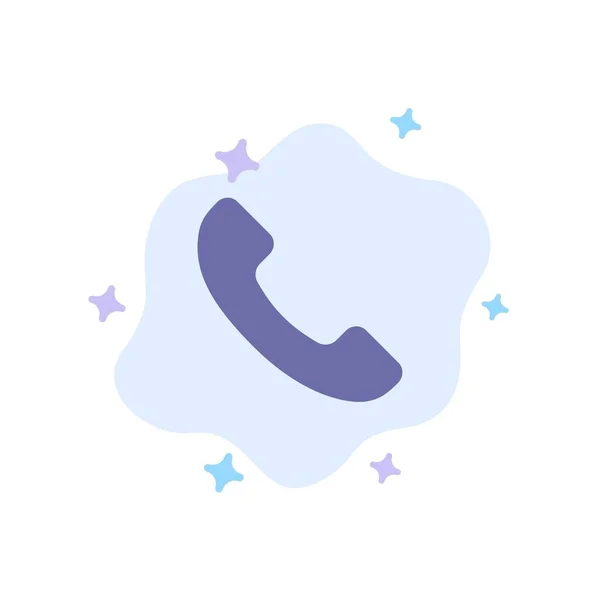 Phone, Telephone, Call Blue Icon on Abstract Cloud Background — Stock Vector
