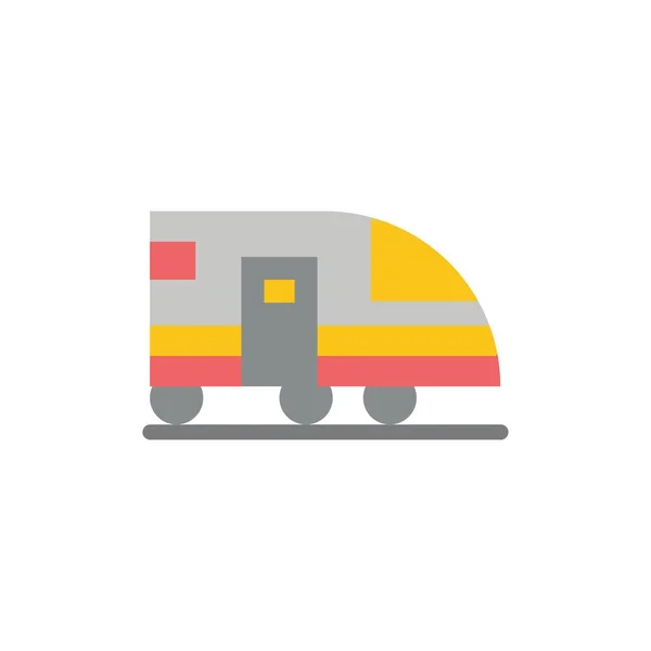 车站， 地铁， 火车， 交通平面颜色图标.向量 — 图库矢量图片