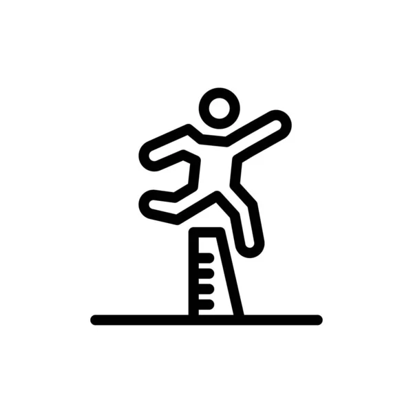 Спортсмен, стрибки, бігун, біг, біг з перешкодами синій і червоний робити — стоковий вектор
