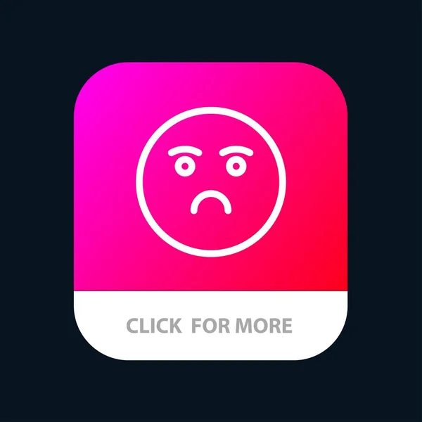 Emojis, Emotion, Feeling, Sad Mobile App Button. Android and IOS