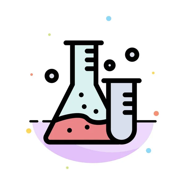 Baňka, trubička, Lab, věda, šablona ikon ploché barvy — Stockový vektor