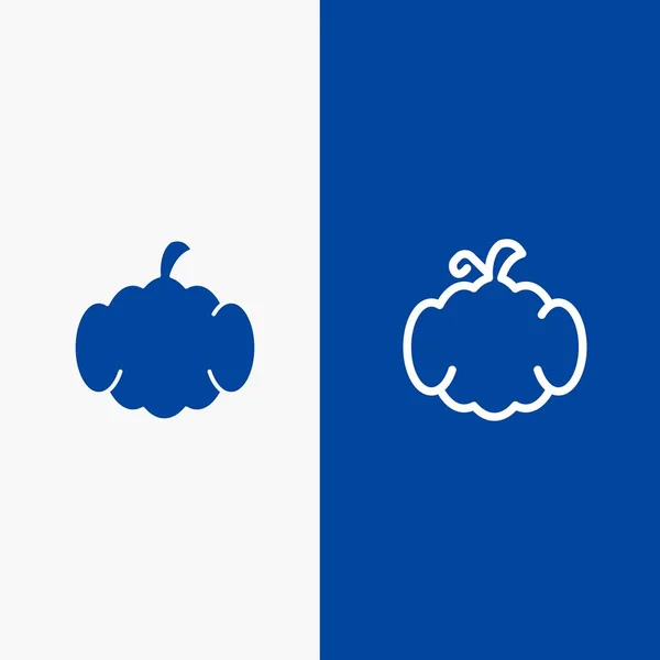 Cucurbit, halloween, kürbis, canada line und glyph solid icon b — Stockvektor