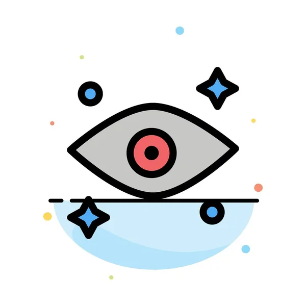 Eye, Eyes, Watching Abstraat Flat Color Icon Template — стоковый вектор