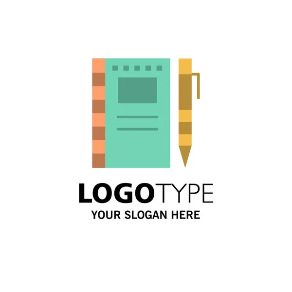 Skiss anteckningsbok, teckning, anteckningsbok, penna, skiss företags logo typ — Stock vektor