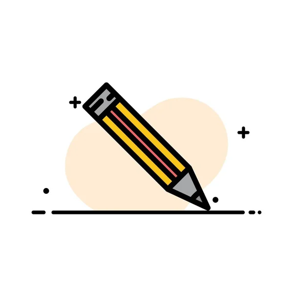 Bildung, Lineal, Schule Geschäft flache Linie gefüllt Symbol-Vektor — Stockvektor