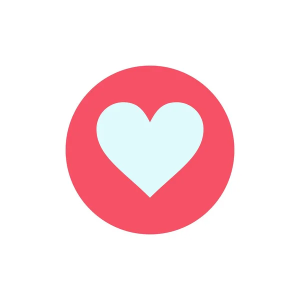 Love, Heart, Favorite, Crack  Flat Color Icon. Vector icon banne — Stock Vector