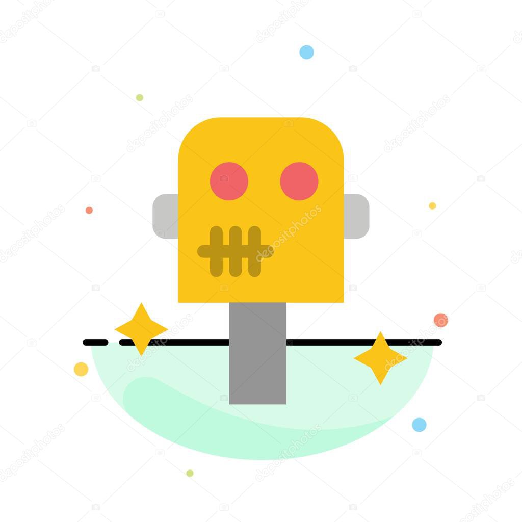 Space, Suit, Robot Abstract Flat Color Icon Template