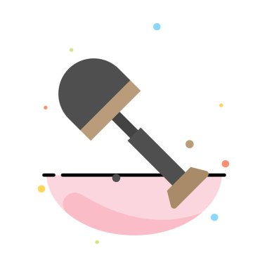 Büyük, Kürek, Kürek, Bahar Soyut Düz Renk Simge Şablonu