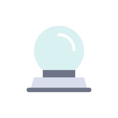 Cam Stand, Dekorasyon, Magic Ball Düz Renk Simgesi. Vektör ico