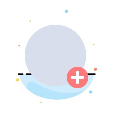 Temel, artı, Imza, UI soyut düz renk simge şablonu