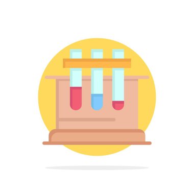 Laboratuvar, Test, Kimya, Bilim Soyut Daire Arka Plan Düz co