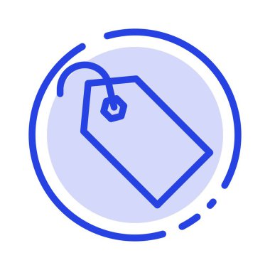 Fiyat, Etiket, Etiket, Bilet Mavi Noktalı Satır Simgesi