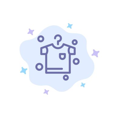 Giysi, Kurutma, Soyut Bulut Arka Plan Üzerinde Asma Mavi Simge