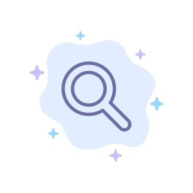 Soyut bulut arka planda genişletilmiş, arama, UI mavi simge