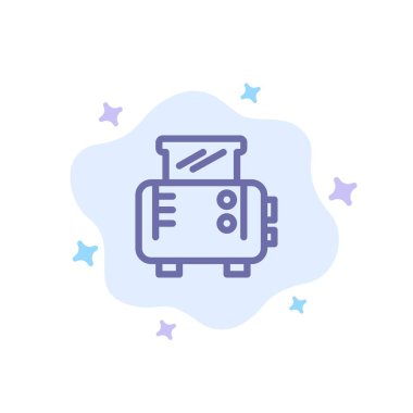 Tost, Tost Makinesi, Soyut Bulut Backgr tost makinesi mavi simge