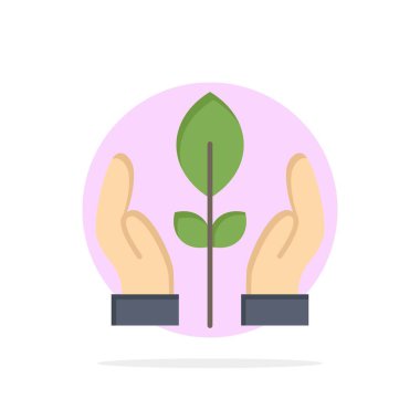 Koruma, Bitki, El, Enerji Soyut Daire Arka Plan Fla