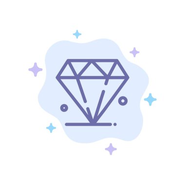 Soyut Bulut Arka Planda Elmas, Mücevher, Madrigal Mavi Simge