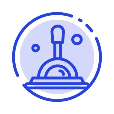 Arama, Büyüteç, Derin Arama Mavi Noktalı Satır Simgesi