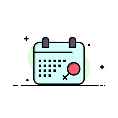 Takvim, sembol, Iş logosu şablonunu planlayın. Düz renk