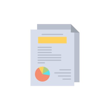 Sayfa, Düzen, Rapor, Sunu Düz Renk Simgesi. Vektör simgesi