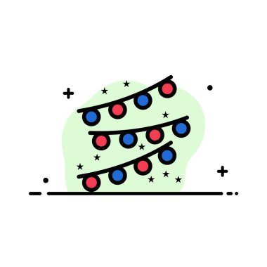 Buntings, parti dekorasyonu, parti ampul Iş düz hat fille