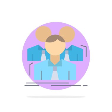 Takım, takım çalışması, İş, Toplantı, grup Düz Renk Simgesi Vektör