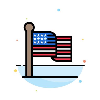 Amerikan, Bayrak, Şükran, Abd Soyut Düz Renk Simge Templ