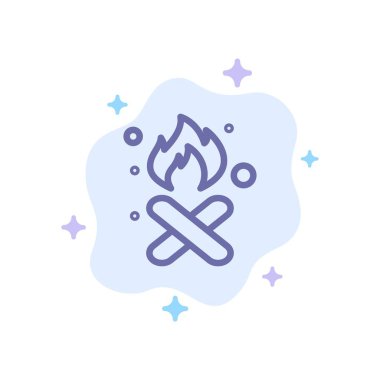 Yanık, Yangın, Çöp, Kirlilik, Soyut Clou Üzerinde Duman Mavi Simge