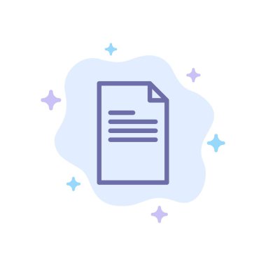 Soyut bulut arka planda dosya, metin, veri, rapor mavi simge