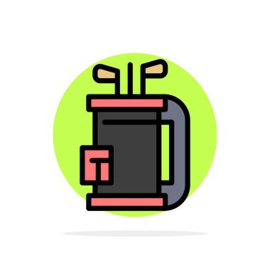 Çanta, Kulüp, Ekipman, Golf, Stick Soyut Daire Arka Plan Fla