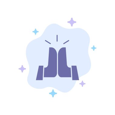 En İyi, Beş, Arkadaşlar, Soyut Bulut Arka Plan Yüksek Mavi Simge