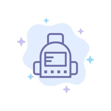 Soyut Bulut Arka Plan Çanta, Okul, Eğitim Mavi Simge